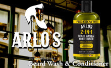 Load image into Gallery viewer, Arlo's Pro-Growth 2-in-1 Beard Wash and Conditioner - Vanilla Sandalwood with Menthol 12 oz