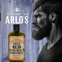 Load image into Gallery viewer, Arlo's 2-in-1 Beard Wash and Conditioner 12 oz. - Pro Growth Formula