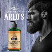 Load image into Gallery viewer, Arlo's 2-in-1 Pro-Growth Beard Wash and Conditioner 12 oz with Pro-Growth Beard Oil 2-PC Kit