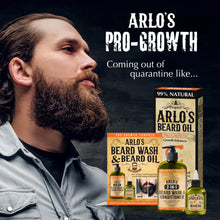 Load image into Gallery viewer, Arlo's 2-in-1 Pro-Growth Beard Wash and Conditioner 12 oz with Pro-Growth Beard Oil 2-PC Kit