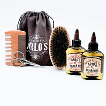 Load image into Gallery viewer, Arlo&#39;s 6-PC Premium Coconut and Vitamin E Beard Grooming Set for Men