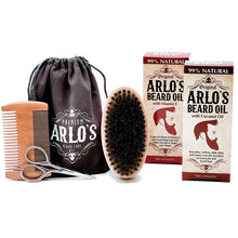 Load image into Gallery viewer, Arlo&#39;s 6-PC Premium Coconut and Vitamin E Beard Grooming Set for Men