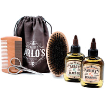 Load image into Gallery viewer, Arlo&#39;s 6-PC Premium Pro-Growth Castor &amp; Cooling Fresh-to Death Peppermint Beard Grooming Set