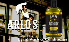 Load image into Gallery viewer, Arlo&#39;s Pro-Growth 2-in-1 Beard Wash and Conditioner - Vanilla Sandalwood with Menthol 12 oz