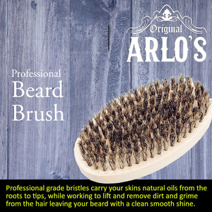 Arlo's 6-PC Mens Hair & Beard Grooming Set: Matte Pomade, Coconut Beard Oil, Beard Brush, Beard Comb, Scissors, and Carrying Bag