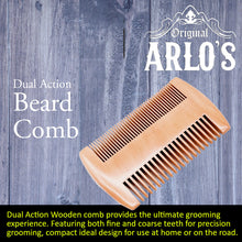 Load image into Gallery viewer, Arlo&#39;s 6-PC Mens Hair &amp; Beard Grooming Set: Classic Pomade, Fresh-to-Death Peppermint Beard Oil, Beard Brush, Beard Comb, Scissors, and Carrying Bag