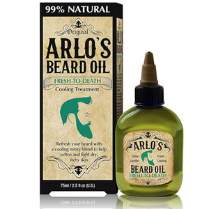 Arlo's 6-PC Mens Hair & Beard Grooming Set: Classic Pomade, Fresh-to-Death Peppermint Beard Oil, Beard Brush, Beard Comb, Scissors, and Carrying Bag