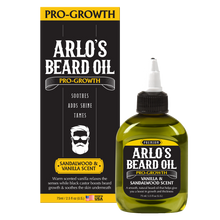 Load image into Gallery viewer, Arlo&#39;s Pro Growth Beard Oil - Vanilla Sandalwood 2.5 oz.