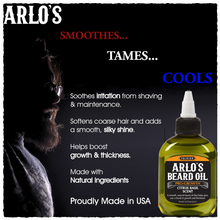 Load image into Gallery viewer, Arlo&#39;s Pro Growth Beard Oil - Citrus Basil 2.5 oz.