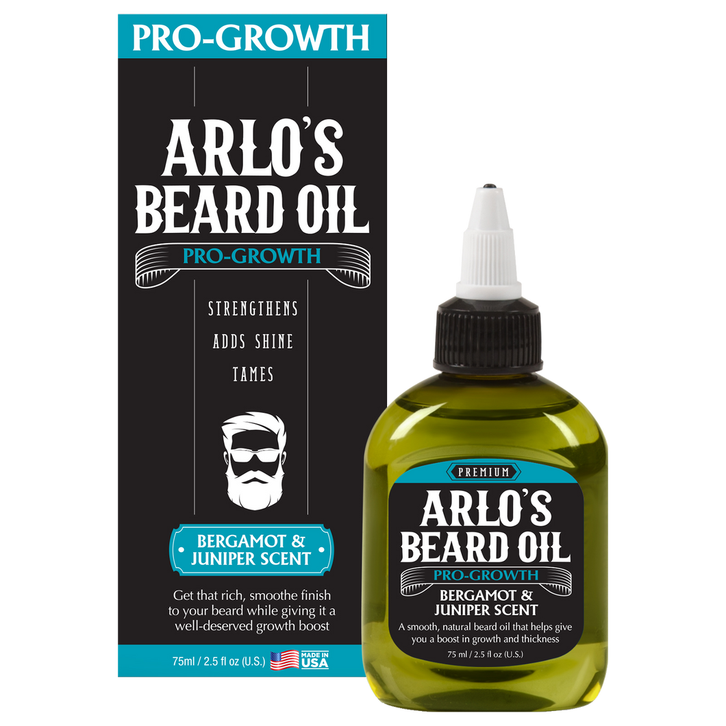 Arlo's Pro Growth Beard Oil - Bergamot Juniper 2.5 oz.