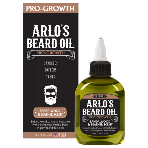 Arlo's Pro Growth Beard Oil - Sandalwood Leather 2.5 oz.