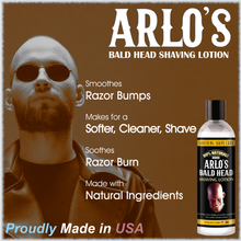 Load image into Gallery viewer, Arlo&#39;s Bald Head Shaving Lotion 6 oz