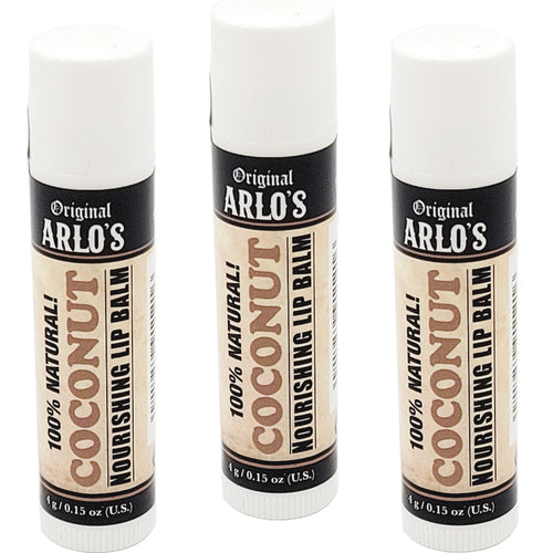 Arlo's 100% Natural Lip Balm - Coconut (3-PACK)