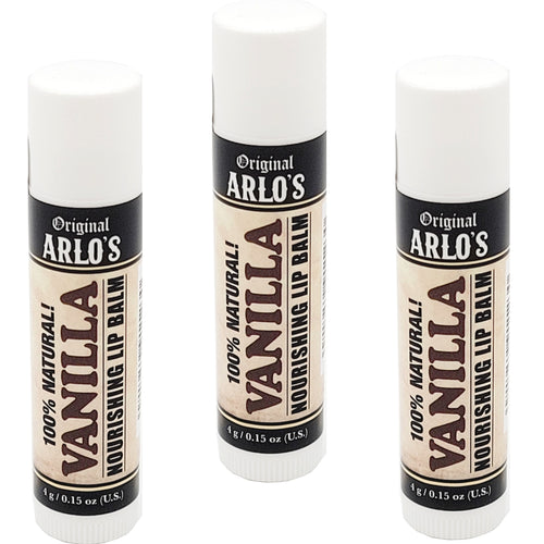 Arlo's 100% Natural Lip Balm - Vanilla (3-PACK)