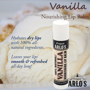 Arlo's 100% Natural Lip Balm - Vanilla (3-PACK)