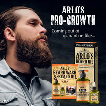 Load image into Gallery viewer, Arlo&#39;s 2-in-1 Pro-Growth Beard Wash and Conditioner 12 oz with Pro-Growth Beard Oil 2-PC Kit
